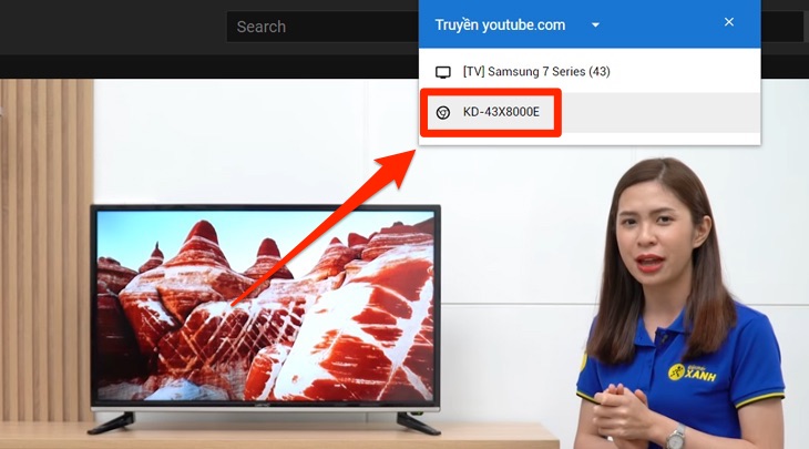 Cách chia sẻ video youtube từ điện thoại, máy tính bảng, laptop lên Android tivi Sony 2018 > Giao diện Youtube trên laptop