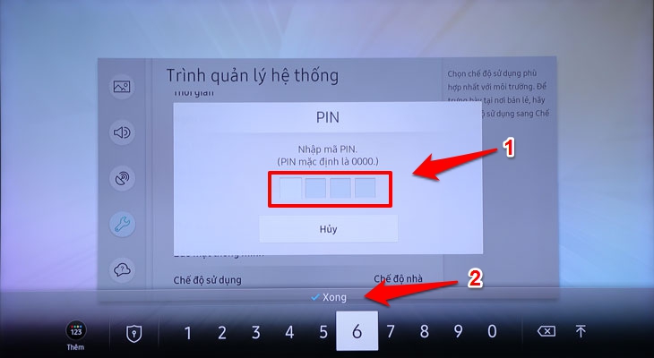 Cách đổi mã PIN trên Smart tivi Samsung - Bước 5