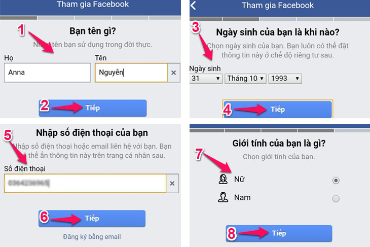 Cách tạo tài khoản Facebook mới an toàn bằng số điện thoại, email