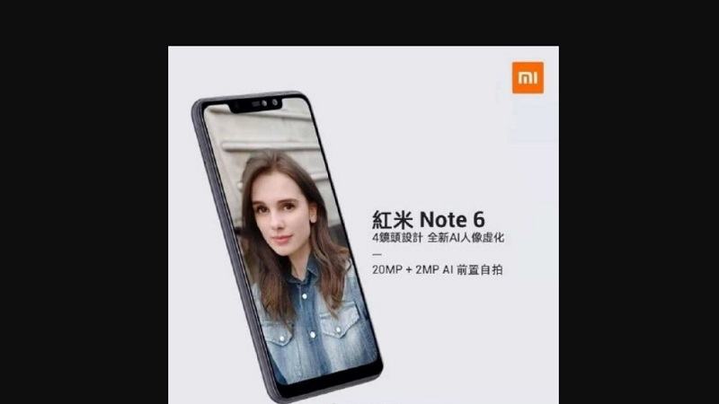 Hình ảnh quảng cáo Xiaomi Redmi Note 6 rò rỉ trước đó