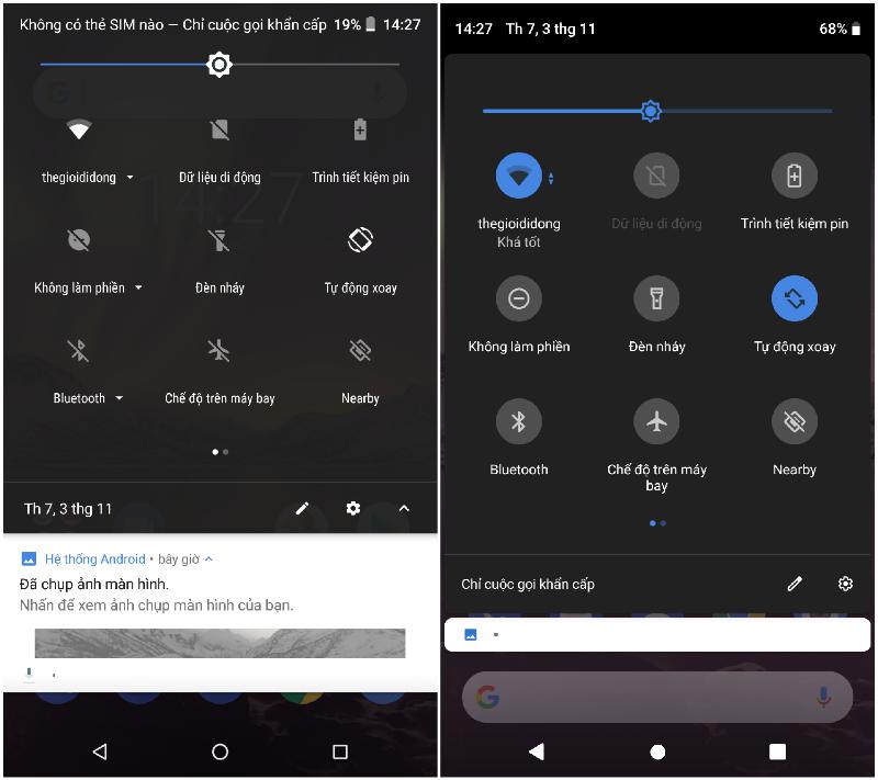 So sánh nhanh giao diện của Android 8 với Android 9