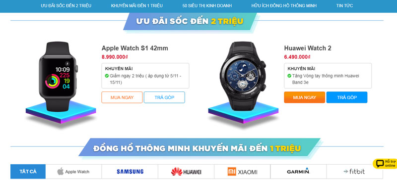smartwatch giảm giá sốc