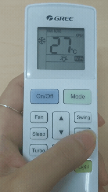 Hướng dẫn sử dụng remote máy lạnh Gree GWC09WA-K3DNB7I > Temp (nhiệt độ)