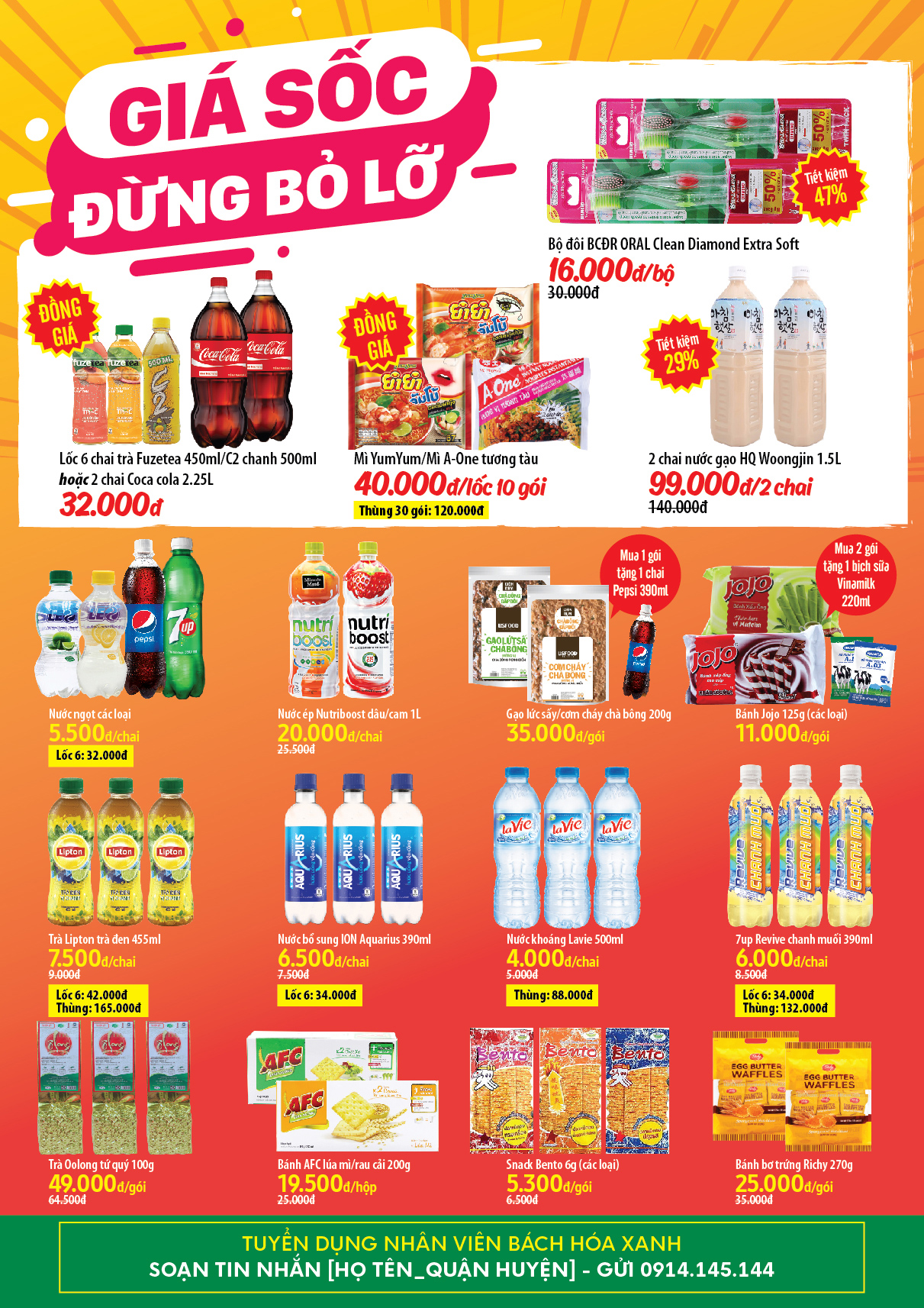 Siêu thị Bách hoá XANH A2/22 Trần Đại Nghĩa khai trương 09/11/2018