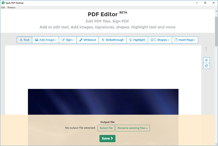 Sejda PDF Editor