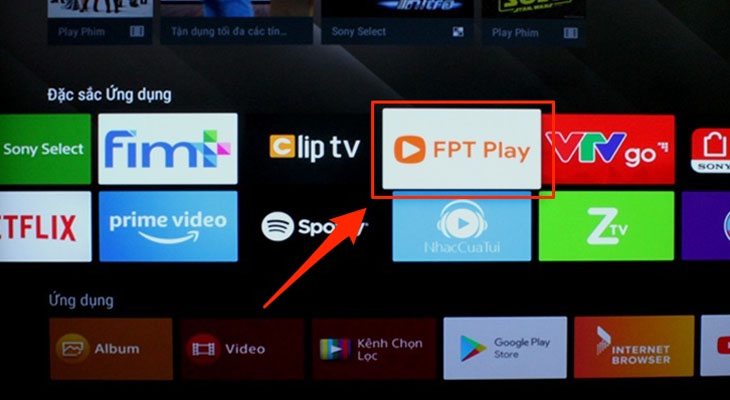 Ứng dụng FPT Play trên tivi