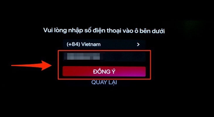 Nhập số điện thoại