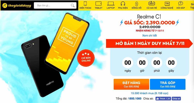 realme c1 đạt kỷ lục