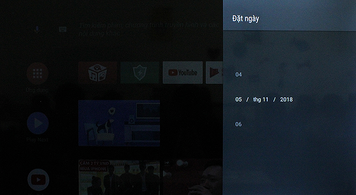 Cách cài đặt thời gian, múi giờ trên tivi TCL sử dụng Android tivi - đặt ngày Cách cài đặt thời gian, múi giờ trên tivi TCL sử dụng Android tivi - đặt ngày