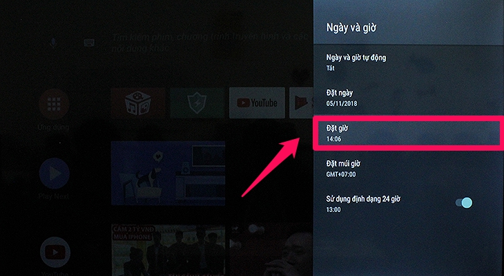 Cách cài đặt thời gian, múi giờ trên tivi TCL sử dụng Android tivi - đặt giờ Cách cài đặt thời gian, múi giờ trên tivi TCL sử dụng Android tivi - đặt giờ