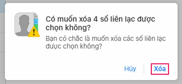 Hướng dẫn cách xoá danh bạ trên iCloud