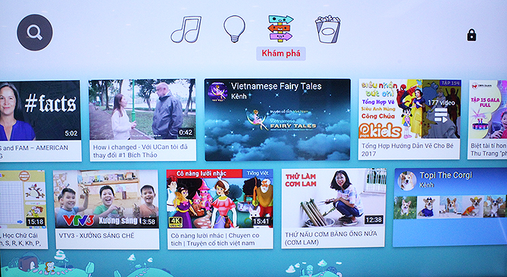 Cách sử dụng ứng dụng Youtube Kids trên Android tivi Sony 2018 - khám phá