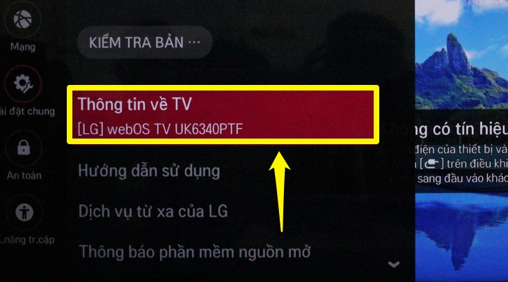 Tên model của tivi LG Tên model của tivi LG