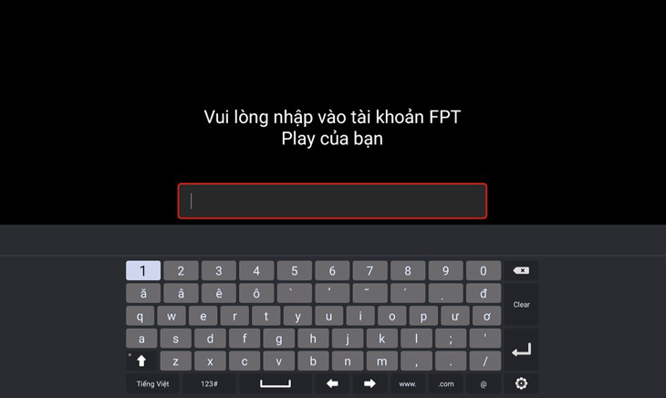 Nhập lại tài khoản FPT trước đó đã đăng ký