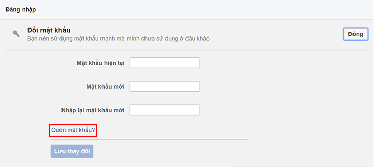 Nếu bạn đã đăng nhập Facebook và quên mật khẩu của mình