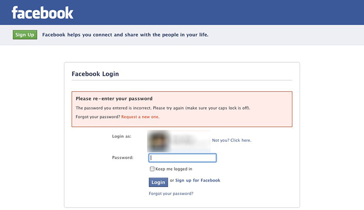 Nguyên nhân không đăng nhập tài khoản Facebook được