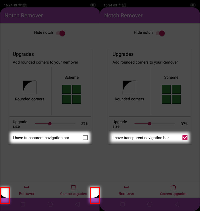 Cách ẩn tai thỏ bo cong theo góc màn hình cực đẹp