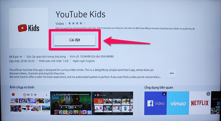 Cách sử dụng ứng dụng Youtube Kids trên Smart tivi Samsung 2018 - tải ứng dụng