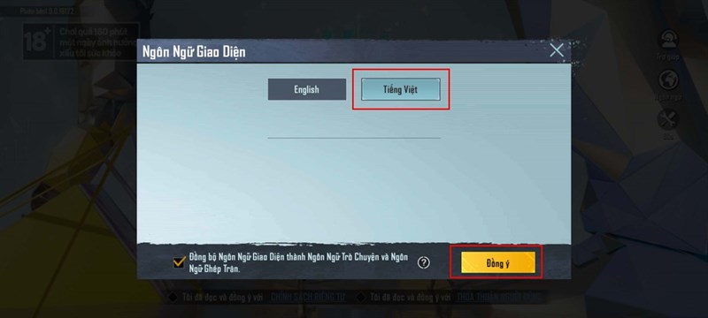 cách cài Tiếng Việt cho PUBG Mobile