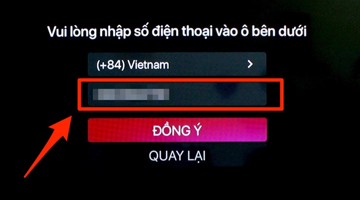 Đăng nhập tài khoản trong ứng dụng FPT Play trên tivi TCL