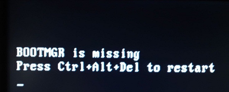 Error BOOTMGR is missing when starting a computer or laptop. The cause and how to fix it