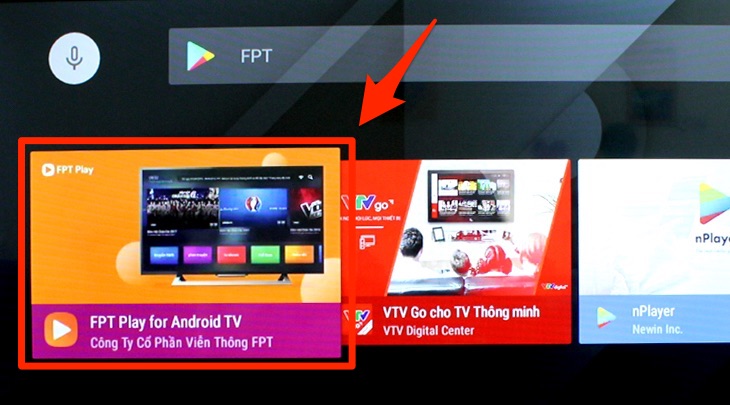 Phần chọn tải ứng dụng trên Android tivi TCL