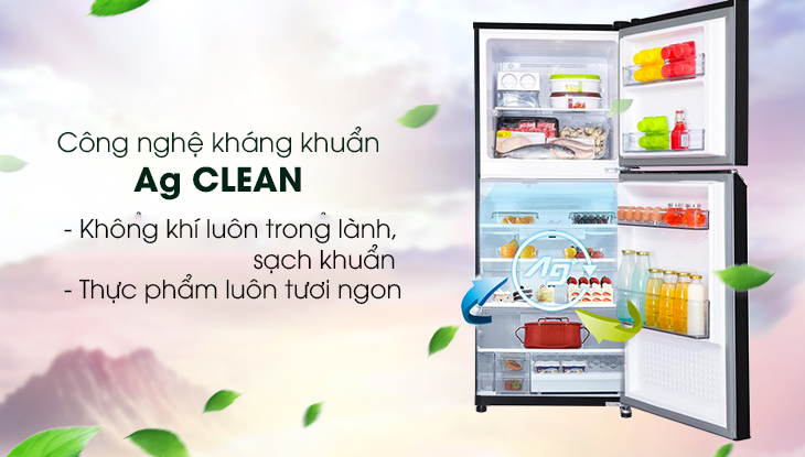 Công nghệ kháng khuẩn khử mùi Ag Clean giúp không khí tủ luôn trong lành, sạch khuẩn