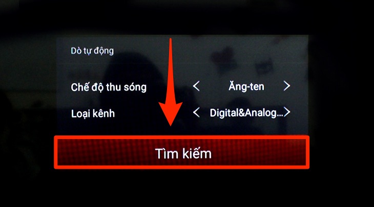 Tìm kiếm kênh trên Android tivi TCL