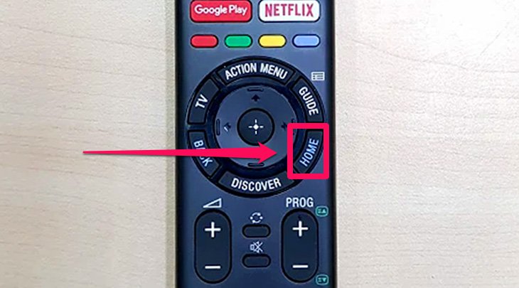 Cách kết nối chuột, bàn phím với Smart tivi Sony 2018 - nhấn Home