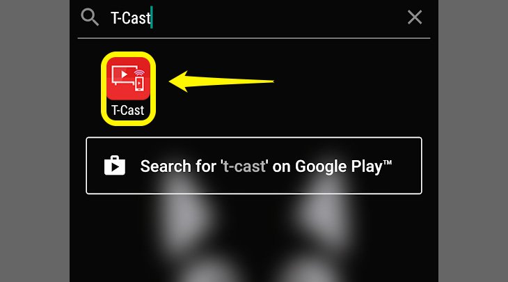 Truy cập ứng dụng T-Cast trên điện thoại
