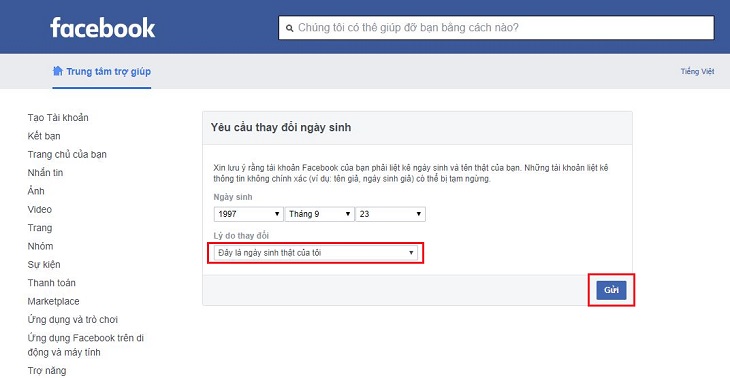 Hướng dẫn thay đổi ngày sinh trên Facebook nhanh chóng