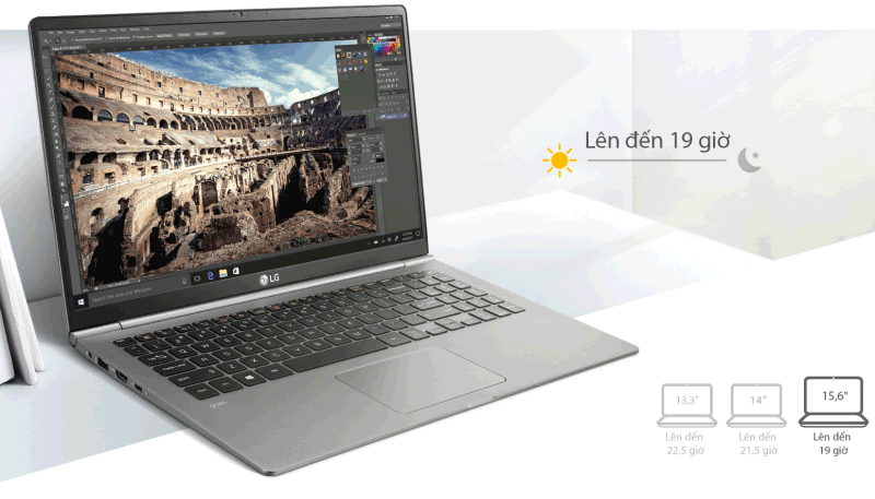 Dòng LG Gram 2018 có thời lượng dùng pin ấn tượng Dòng LG Gram 2018 có thời lượng dùng pin ấn tượng
