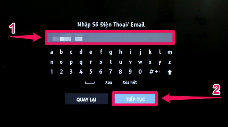 Nhập số điện thoại