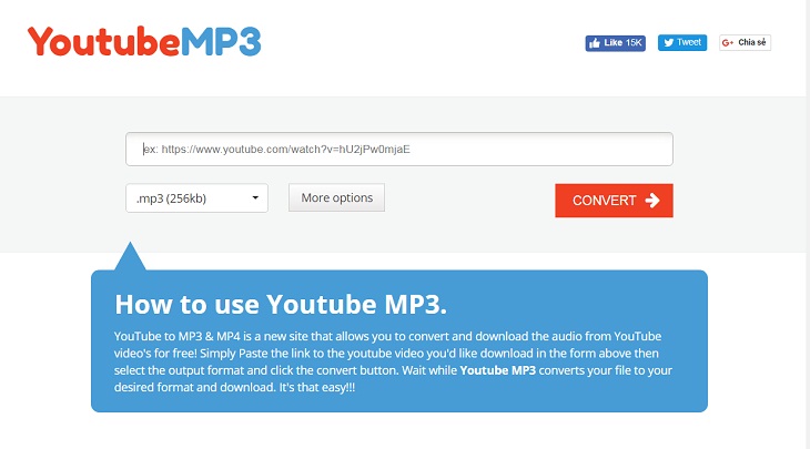 Download nhạc MP3 từ YouTube với công cụ YouTube mp3 trực tuyến