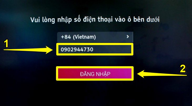 Nhập số điện thoại