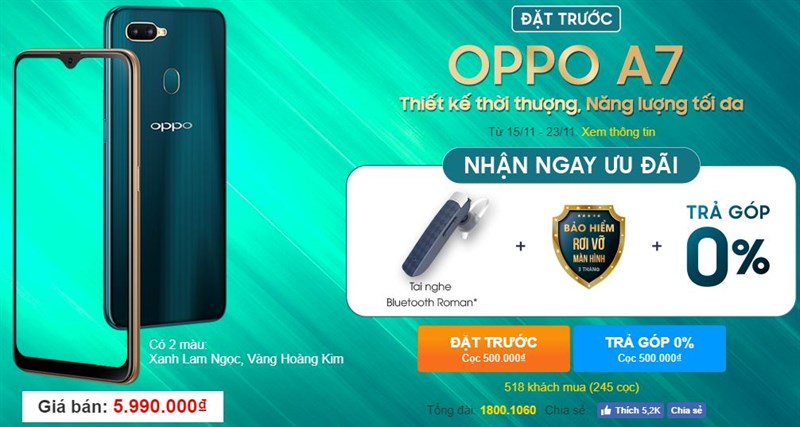 7 lý do chọn mua OPPO A7 ngay và luôn