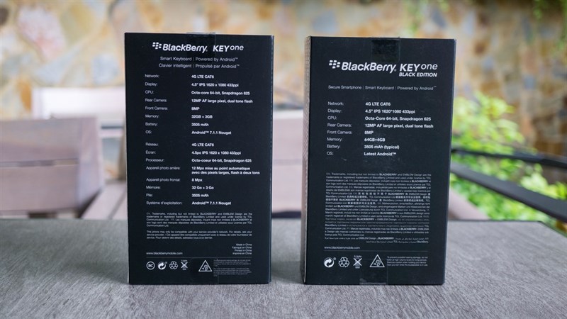 Mở hộp và chia sẻ nhanh giữa BlackBerry KEYone và KEYone Black Edition