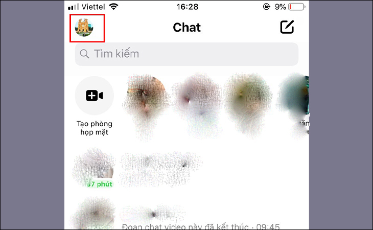 Cách ẩn thời gian truy cập trên Messenger bằng máy tính và điện thoại > Nhấn vào ảnh đại diện