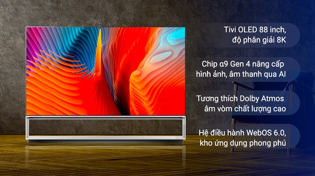 Kinh nghiệm chọn mua tivi: Những lưu ý quan trọng cho người mua tivi lần đầu > Smart Tivi OLED LG 8K 88 inch 88Z1PTA