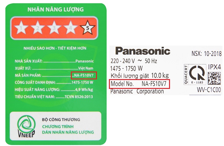 Hướng dẫn sử dụng máy giặt Panasonic NA-FS10V7LRV