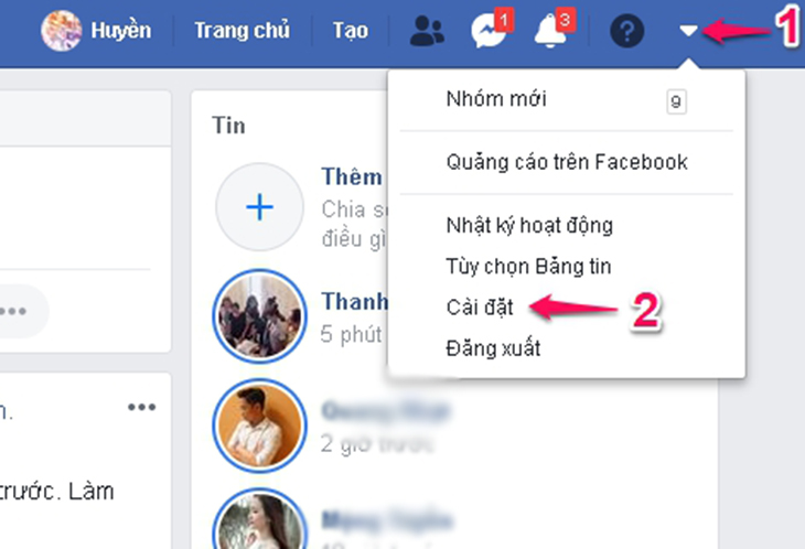 Cách thêm và xóa email khỏi tài khoản facebook cá nhân > Cách thêm địa chỉ email vào tài khoản facebook - Bước 1