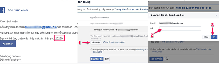 Cách thêm địa chỉ email vào tài khoản facebook - Bước 3