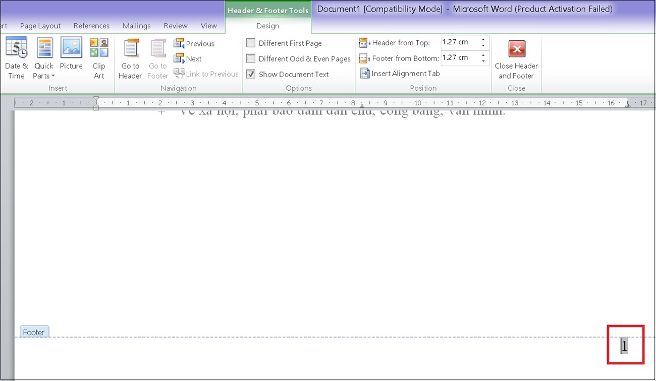 Cách làm số trang trong Word đơn giản từ trang đầu tiên - Ảnh 3