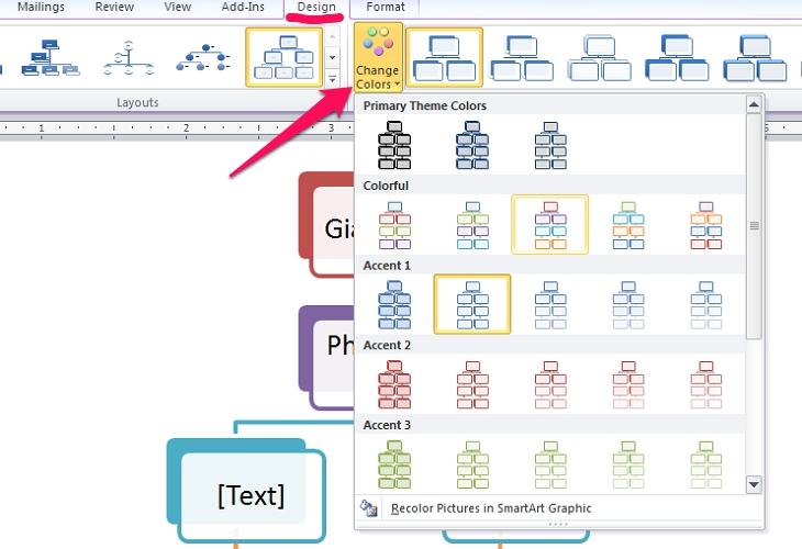 Hướng dẫn Cách vẽ sơ đồ trong word 2007, 2010, 2013, 2016, 2019 ...