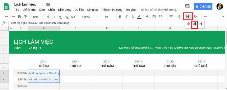 6 cách xuống dòng trong Excel và Google Spreadsheets nhanh gọn, chỉ với 1 thao tác > Trên thanh công cụ bạn chọn Text Wraping (xuống dòng tự động) và sau đó chọn Wrap (xuống dòng).