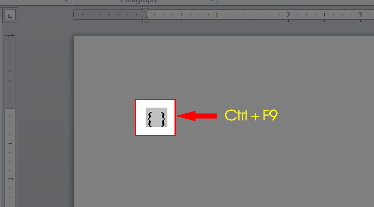 Nhấn tổ hợp phím Ctrl + F9