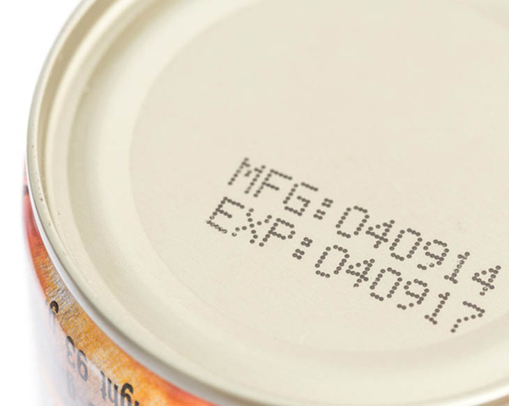 Manufacturer information, production date, and expiration date