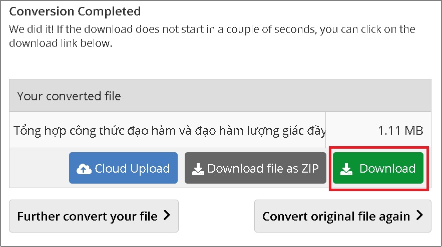 Chọn Download để tải file về máy.