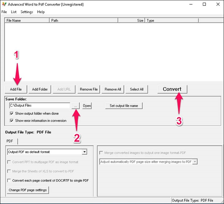 Cách sử dụng phần mềm Advanced Word to Pdf Converter