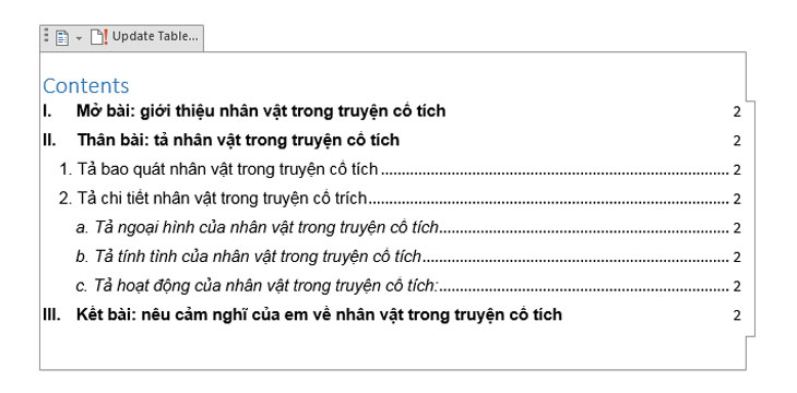 Cách tạo mục lục trong Word 2007, 2010, 2013, 2016 đơn giản > muc luc